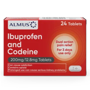 Almus Ibuprofen Codeine 200mg/12.8mg Tablets (Pack of 24)