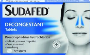 Sudafed Decongestant 60mg Tablets (Pack of 12)