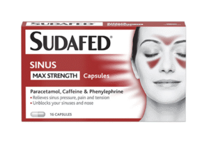 Sudafed Sinus Max Strength Capsules (Pack of 16)