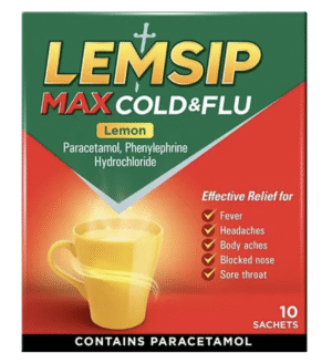 Lemsip Max Cold & Flu Sachets – Lemon (Pack of 10)