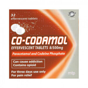 Co-Codamol Soluble Effervescent 8mg/500mg Tablets (Pack of 32)